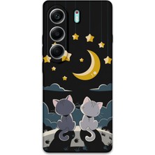 Gramaphone Tecno Camon 40 Pro 5g Uyumlu Kedi Desenli Telefon Kılıfı + Ekran Koruyucu - 5809