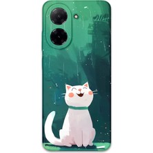 Gramaphone Xiaomi Redmi A5 4g Uyumlu Kedi Desenli Telefon Kılıfı + Ekran Koruyucu - 5781