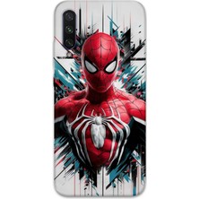 Gramaphone Xiaomi Mi A3 Uyumlu Spiderman Desenli Telefon Kılıfı + Ekran Koruyucu - 5831
