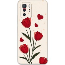 Gramaphone Poco X3 Gt Uyumlu Çiçek Desenli Telefon Kılıfı + Ekran Koruyucu - 5789