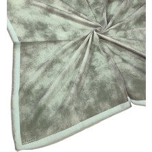 Mim Eşarp ve Şal Ebruli Soft Pamuklu Desenli Eşarp - 95X95 cm