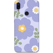Gramaphone Xiaomi Redmi Note 7 Uyumlu Çiçek Desenli Telefon Kılıfı + Ekran Koruyucu - 5799