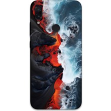 Gramaphone Xiaomi Redmi Note 7 Uyumlu Mermer Desenli Telefon Kılıfı + Ekran Koruyucu - 5811