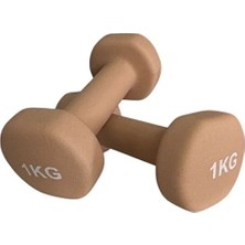 Hepitop Vinly Neoprene Kaplamalı Döküm Demir Dambıl Estetik Soft Pilates Fitness Ağırlığı 2 Adet x 1 kg