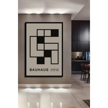 Teona Ahşap Çerçeve Görünümlü Bauhaus Sanat Geometrik Ahşap Mdf Dekoratif Tablo Dikdörtgen Tablo