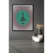 Teona Ahşap Çerçeve Görünümlü Meditasyon Enerji Akışı Dekoratif Ahşap Mdf Tablo Dikdörtgen Tablo