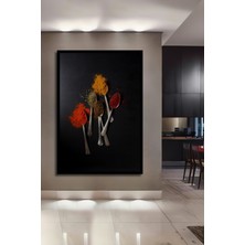 Teona Ahşap Çerçeve Görünümlü Baharatın Renkli Teması Ahşap Mdf Dekoratif Tablo Dikdörtgen Tablo