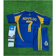 FRAGOLA Al Nassr 2023/24 Yeni Sezon Cristiano Ronaldo Deplasman Çocuk Forması 4'lü Set