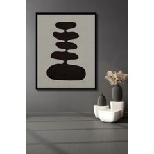 Teona Ahşap Çerçeve Görünümlü Minimalist Soyut Sanat Dekoratif Ahşap Mdf Tablo Dikdörtgen Tablo