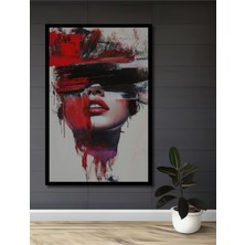 Teona Ahşap Çerçeve Görünümlü Soyut Sanat Duygusal Dekoratif Ahşap Mdf Ev Duvar Tablo Dikdörtgen Ev Duvar Tablo