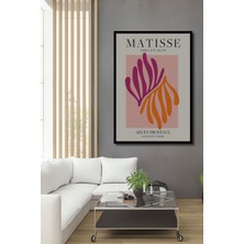 Teona Ahşap Çerçeve Görünümlü Matisse Soyut Sanat Ahşap Mdf Dekoratif Ev Duvar Tablo Dikdörtgen Ev Duvar Tablo