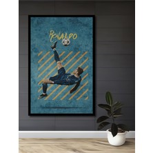 Teona Ahşap Çerçeve Görünümlü Ronaldo Futbol Sanatı Dekoratif Ahşap Mdf Ev Duvar Tablo Dikdörtgen Ev Duvar Tablo