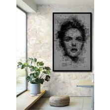 Teona Ahşap Çerçeve Görünümlü Marilyn Monroe Soyut Ahşap Mdf Dekoratif Ev Duvar Tablo Dikdörtgen Ev Duvar Tablo
