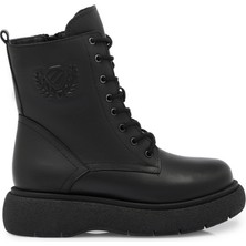 Zeytuk Siyah Hakiki Deri Kadın Bot