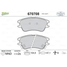 Valeo 670708 On Fren Balatasi 5810102A10 5810105A10 5810105A30