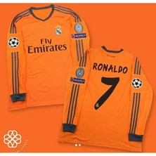 Feel Style R.e.a.l Madrid Cristiano Ronaldo Efsane Nostalji Uzun Kol Forması (Orange)