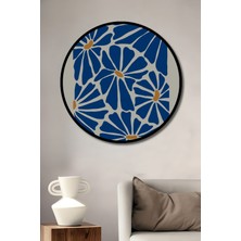 Teona Ahşap Dekoratif Ahşap Yuvarlak Çerçeve Görünümlü Tablo Çiçek Pazarı New York