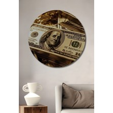 Teona Ahşap Benjamin Franklin Dekoratif Ahşap Mdf Ev/işyeri Duvar Tablo Yuvarlak Ev/işyeri Duvar Tablo