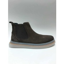 Bulldozer Hakiki Deri Nubuk Şeffaf Taban Chelsea Model Kahverengi Kışlık Erkek Bot C-1524021767BLL