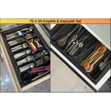 ALMITAL 75x49 cm. Antrasit Kaşıklık Ve Kepçelik 2'li Set (ÜCRETSİZ KESİM) 69x41 cm'e kadar kesilebilir.