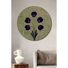 Teona Ahşap Ebru Sanatı Dekoratif Ahşap Mdf Ev/işyeri Duvar Tablo Yuvarlak Ev/işyeri Duvar Tablo