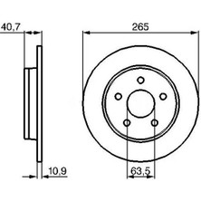 MGA 50459 Arka Fren Diski 9M512A315BB (2 Adet Fiyatıdır)