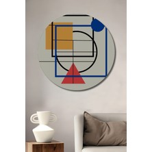 Teona Ahşap Modern Geometrik Tasarım Dekoratif Ahşap Mdf Ev/işyeri Duvar Tablo Yuvarlak Ev/işyeri Duvar Tablo