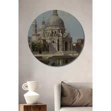 Teona Ahşap Venedik San Marco Bazilikası Ahşap Mdf Dekoratif Tablo Yuvarlak Tablo