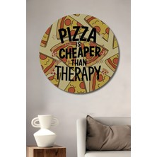 Teona Ahşap Pizza Terapi Mizahı Ahşap Mdf Dekoratif Ev/işyeri Duvar Tablo Yuvarlak Ev/işyeri Duvar Tablo