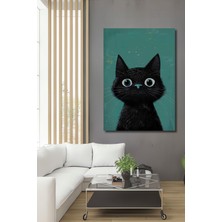 Teona Ahşap Siyah Kedi Dekoratif Ahşap Mdf Ev/işyeri Duvar Tablo Dikdörtgen Ev/işyeri Duvar Tablo