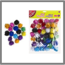 Brons Bubu Simli Ponpon 3cm 50LI - 3 Paket