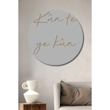 Teona Ahşap Kün Fe Ye Kün Ahşap Mdf Dekoratif Ev/işyeri Duvar Tablo Yuvarlak Ev/işyeri Duvar Tablo