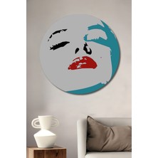 Teona Ahşap Marilyn Monroe Dekoratif Ahşap Mdf Ev/işyeri Duvar Tablo Yuvarlak Ev/işyeri Duvar Tablo
