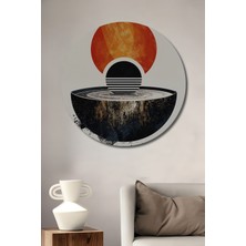 Teona Ahşap Soyut Güneş Dekoratif Ahşap Mdf Ev/işyeri Duvar Tablo Yuvarlak Ev/işyeri Duvar Tablo