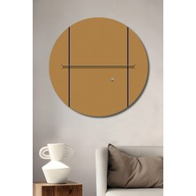 Teona Ahşap Minimalist Geometrik Dekoratif Ahşap Mdf Ev/işyeri Duvar Tablo Yuvarlak Ev/işyeri Duvar Tablo