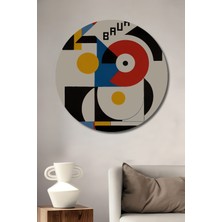 Teona Ahşap Bauhaus Stilinde Geometrik Ahşap Mdf Dekoratif Ev/işyeri Duvar Tablo Yuvarlak Ev/işyeri Duvar Tablo