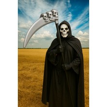 Dodomar Halloween Cadılar BayramıGeçmeli Çubuklu Azrail Orağı 90 Kurukafa Sembollü