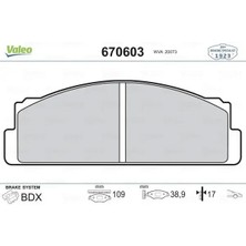 Valeo 670603 On Fren Balatasi 030633 039532 039533