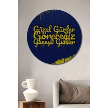 Teona Ahşap Güzel Günler Göreceğiz Ahşap Mdf Dekoratif Ev/işyeri Duvar Tablo Yuvarlak Ev/işyeri Duvar Tablo