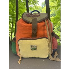 Old Cotton Cargo Kaliteli Tek Gözlü Vintage Salaş Disayn Unisex Sırt Günlük Okul Gezi Kamp Trekking Çantası 29CMX36CM