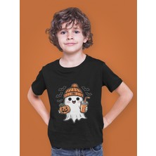 Bumeta Sevimli Hayalet Baskılı Cadılar Bayramı Halloween Çocuk Tişört T-Shirt