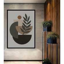 Teona Ahşap Çerçeve Görünümlü Soyut Bitki Sanatı Dekoratif Ahşap Mdf Ev Duvar Tablo Dikdörtgen Ev Duvar Tablo