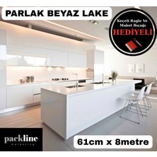 Packline Marketing Mutfak Tezgah Dolap Mobilya ve Beyaz Kaplama Folyosu Parlak Beyaz 61CMX8M