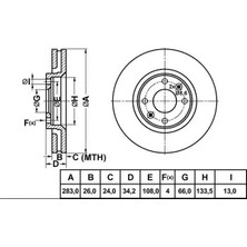 MGA 50104 Fren Diski On 4249J6 (2 Adet Fiyatıdır)
