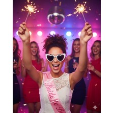 Dodomar Bride To Be Beyaz Kalp Parti Gözlüğü Bekarlığa Veda Lüks Fotoğraf Aksesuarı