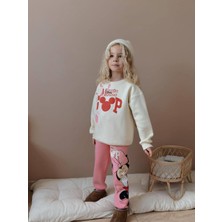 Jolly Kids Kız Çocuk Karakter Baskılı Kedili Sweatshirtli Kışlık Takım