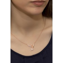 By Barun Beyaz Taşlı Anka Kuşu Kolye Gümüş Kolye