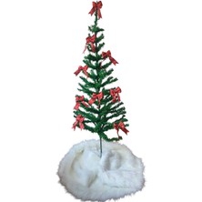 Moda Nur 9 Adet Bordo Yılbaşı Çam Ağacı Fiyonk Kurdele Yeni Yıl Noel Parti Dekorasyon Süsleri 6,5x7,5cm