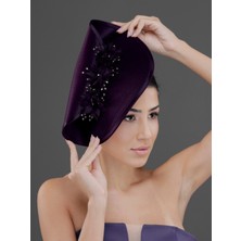 Magic Tiara Çiçek ve Boncuk Detaylı Zarif Kadın Davet Kepi – Özel Gün, Nikah ve Nişan Şapkası