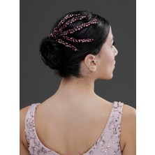 Magic Tiara Yaprak Formlu Kristal Taşlı Zarif Saç Tokası – Gelin, Nişan ve Özel Gün Saç Aksesuarı